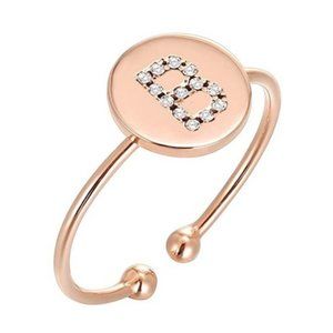 14K Gold Plated Initial B Letter Stackable Rings for Women | Fashion Rings